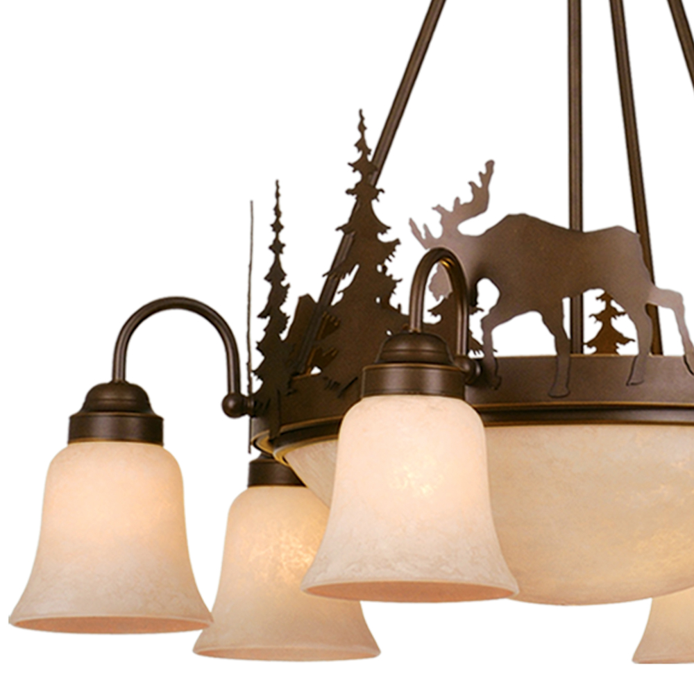 Vaxcel International Yellowstone Moose Chandelier - Thumbnail 2